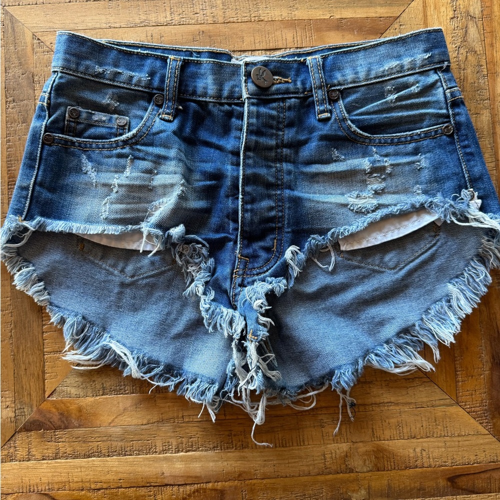 One Teaspoon Roller Denim Cut off Shorts
